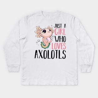 Axolotl Kids Long Sleeve T-Shirt